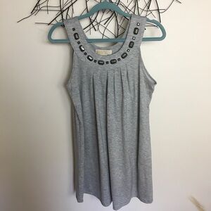 Michael KORS studded sleeveless mini dress gray